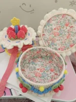 Crochet "Strawberry" Double-Tier Cake Box – Decor & Birthday Gift - Image 4