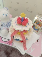 Crochet "Strawberry" Double-Tier Cake Box – Decor & Birthday Gift - Image 6
