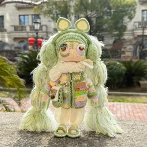 Crochet "Forest Spirit" Art Figurine – Goblincore Amigurumi Collectible