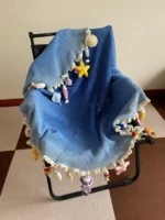 Crochet "Living Ocean" 2-in-1 Rug & Blanket – 3D Marine Life Sensory Playmat - Image 2