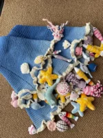 Crochet "Living Ocean" 2-in-1 Rug & Blanket – 3D Marine Life Sensory Playmat - Image 5