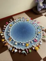 Crochet "Living Ocean" 2-in-1 Rug & Blanket – 3D Marine Life Sensory Playmat - Image 3