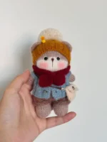 Knitted "Cozy Winter Bear" – Heirloom Quality Wool Figurine - Image 2