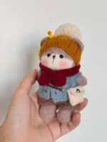 Knitted "Cozy Winter Bear" – Heirloom Quality Wool Figurine - Image 4