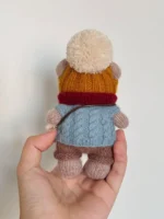 Knitted "Cozy Winter Bear" – Heirloom Quality Wool Figurine - Image 5