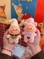 Crochet "Starlight Snoozer" Bag Charm – Fluffy Pajama Puppy & Kitty