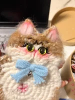 Crochet "Cozy Whiskers" Coasters – Fluffy Cat Mug Rugs - Image 5