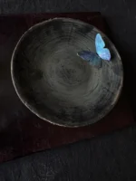 Chinese Lacquer Earrings – Butterfly Shadow – Mother of Pearl Art Jewelry - Image 14