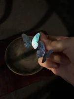 Chinese Lacquer Earrings – Butterfly Shadow – Mother of Pearl Art Jewelry - Image 21