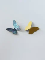 Chinese Lacquer Earrings – Butterfly Shadow – Mother of Pearl Art Jewelry - Image 7