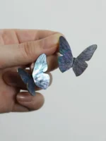 Chinese Lacquer Earrings – Butterfly Shadow – Mother of Pearl Art Jewelry - Image 10