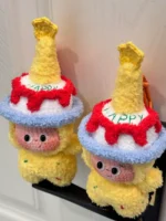 Crochet "Birthday Sprite" Bag Charm – Fuzzy Wishing Star Plushie - Image 3