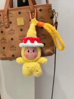 Crochet "Birthday Sprite" Bag Charm – Fuzzy Wishing Star Plushie - Image 4