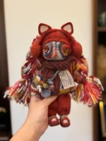 Crochet "Ember" Art Figurine – Shetland Wool Amigurumi Collectible - Image 3