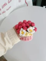 Crochet Floral Water Bottle Holder | Tumbler Carrier & Desk Decor - Image 4