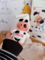 Crochet Baby Cow Plush | Kawaii Farmcore Bag Charm - Image 7