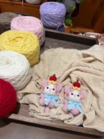 Crochet "Kitty Pastry" Bag Charm | Kawaii Cat Plush Keychain - Image 10