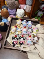 Crochet "Kitty Pastry" Bag Charm | Kawaii Cat Plush Keychain
