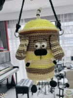 Crochet Boba Tea Dog Bag | Kawaii Milk Tea Cup Purse - Image 4