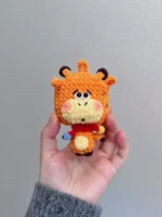 Crochet Giraffe AirPods 4 Case | Quirky Earbud Pouch - Image 4