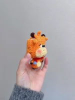Crochet Giraffe AirPods 4 Case | Quirky Earbud Pouch - Image 7