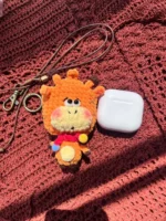 Crochet Giraffe AirPods 4 Case | Quirky Earbud Pouch