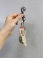 Crochet Turtle Mirror Necklace | Hidden Pocket Mirror Charm - Image 6