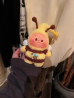 Crochet Bumblebee Plush Keychain | Quirky Bee Bag Charm