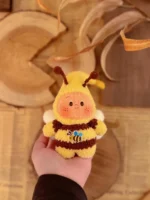 Crochet Bumblebee Plush Keychain | Quirky Bee Bag Charm - Image 5