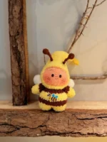 Crochet Bumblebee Plush Keychain | Quirky Bee Bag Charm - Image 8