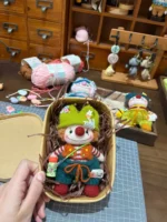 Knitted Clown Bag Charm | Vintage Circus Plush Keychain - Image 9