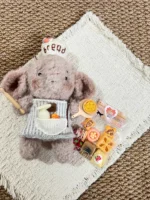 Knitted Baker Elephant Plush | Artisan Chef Stuffed Animal - Image 2