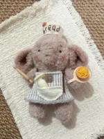 Knitted Baker Elephant Plush | Artisan Chef Stuffed Animal