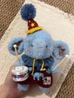 Knitted Drummer Elephant Plush | Artisan Heirloom Stuffed Animal
