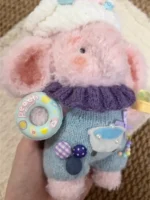 Knitted Spa Elephant Plush | Kawaii Bath Time Stuffed Animal - Image 2