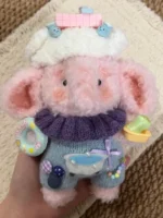 Knitted Spa Elephant Plush | Kawaii Bath Time Stuffed Animal