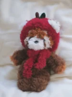 Crochet Red Panda Plush | Removable Apple Hood & Woodland Animal Toy