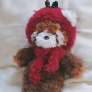 Crochet Red Panda Plush | Removable Apple Hood & Woodland Animal Toy