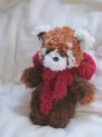 Crochet Red Panda Plush | Removable Apple Hood & Woodland Animal Toy - Image 2