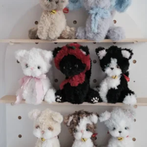 Crochet Cozy Cottage Cats Collection| Whimsical Fluffy Feline Plushies