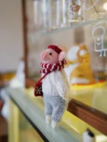 Knitted Winter Snowflake Piglet Plush | Cozy Holiday Animal Toy (15cm) - Image 10