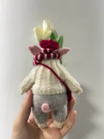 Knitted Winter Snowflake Piglet Plush | Cozy Holiday Animal Toy (15cm) - Image 13