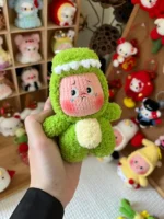 Crochet Crybaby Dinosaur Plush | Star Baby Dino Bag Charm - Image 7