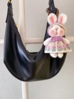Knitted Spring Tulip Bunny Plush | Sleeping Rabbit Bag Charm (14cm / 19cm) - Image 3