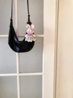 Knitted Spring Tulip Bunny Plush | Sleeping Rabbit Bag Charm (14cm / 19cm) - Image 4