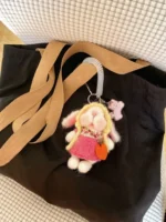 Knitted Carrot Forager Bunny Plush | Vintage Fair Isle Bag Charm (11cm / 15cm) - Image 3