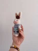 Knitted Sweet Cherry Bunny Plush | Coquette Fruit Bag Charm (11cm / 15cm) - Image 6