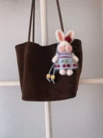 Knitted Sweet Cherry Bunny Plush | Coquette Fruit Bag Charm (11cm / 15cm) - Image 7